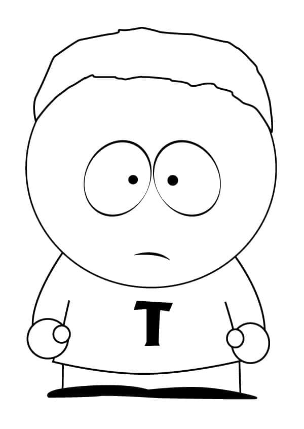 Desenho Token de South Park para Colorir e Pintar