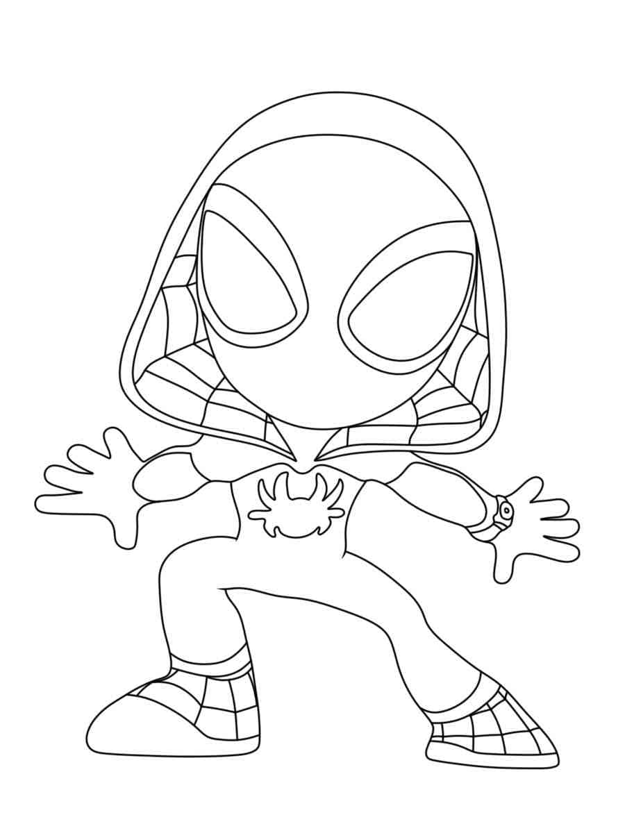 Desenho para Pintar de Spidey