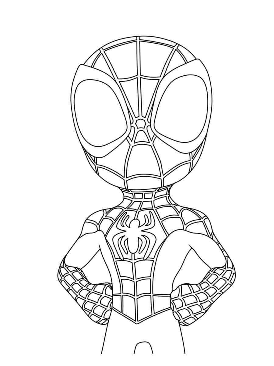 Desenho Spidey Homem Aranha para Colorir e Pintar
