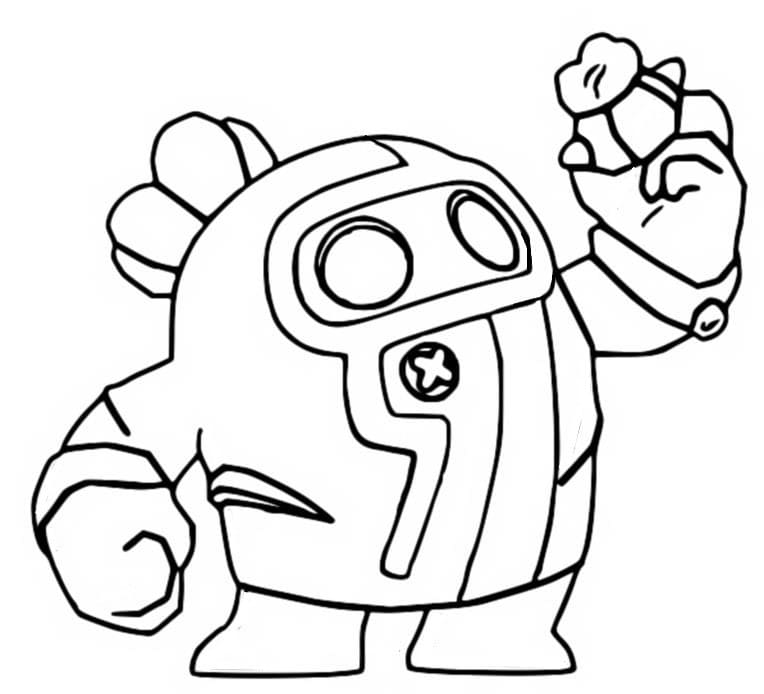 Desenho de Foto de Spike Brawl Stars para Colorir e Pintar