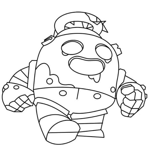 Desenho de Spike Brawl Stars 10 para Colorir e Pintar