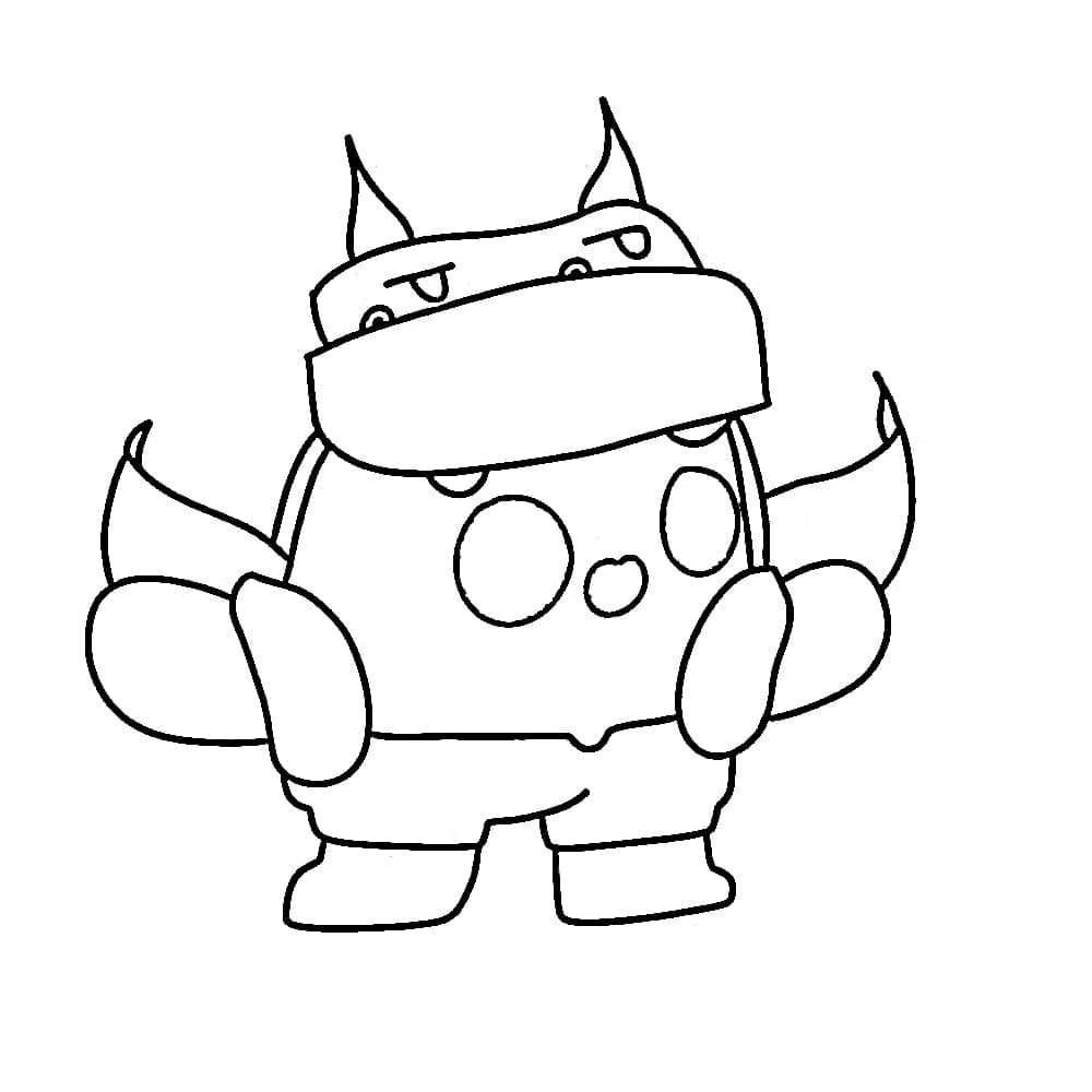 Desenho de Spike Brawl Stars 2 para Colorir e Pintar