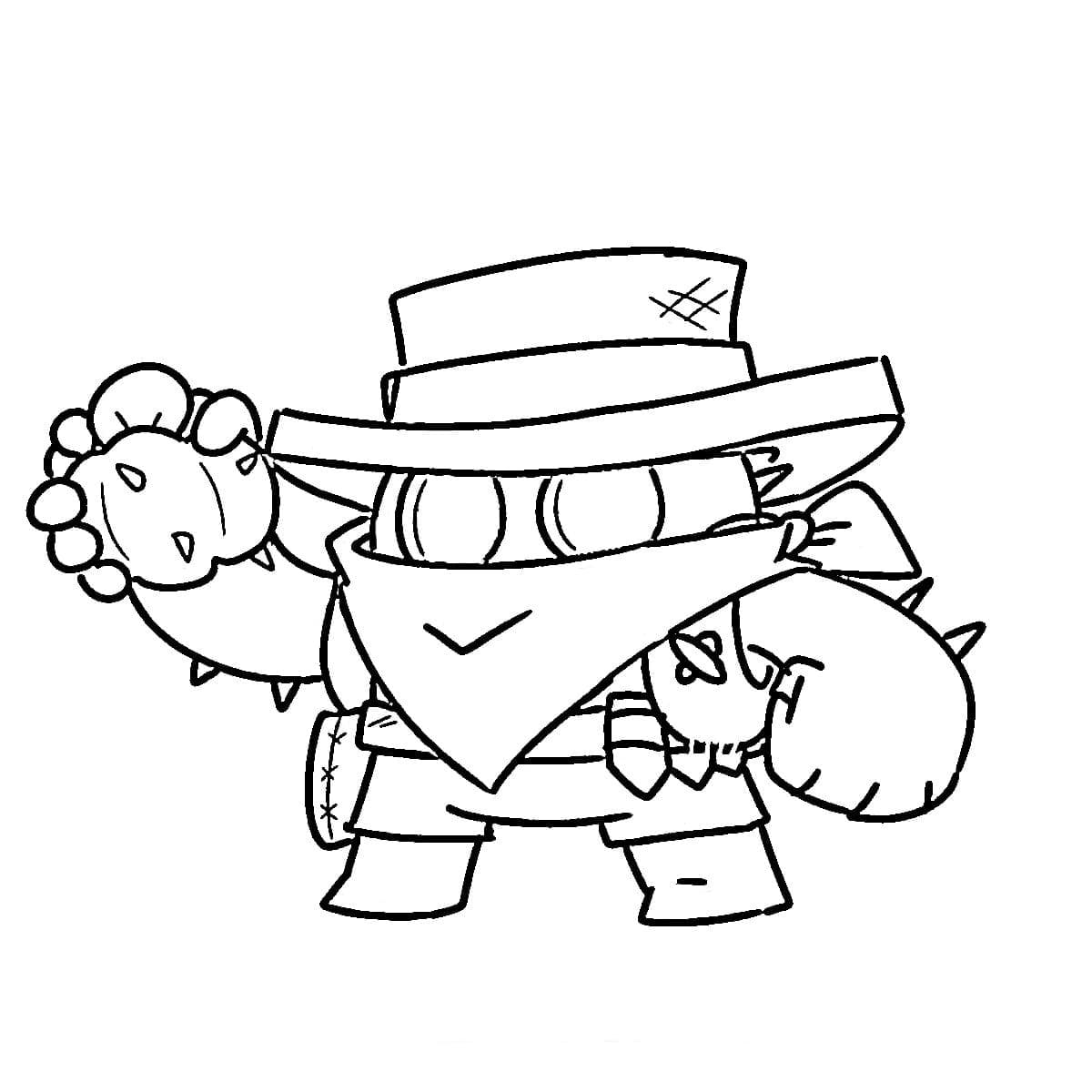 Desenho de Spike Brawl Stars 9 para Colorir e Pintar