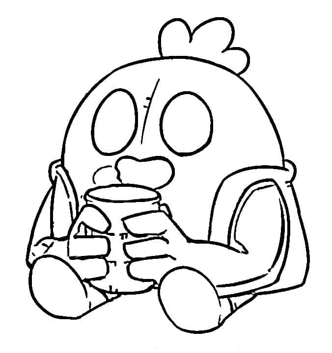 Desenho de Spike Brawl Stars para Crianças de 1 Ano para Colorir e Pintar