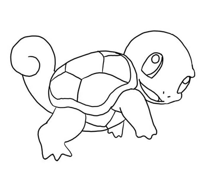 Desenho de Squirtle Download Pdf para Colorir e Pintar