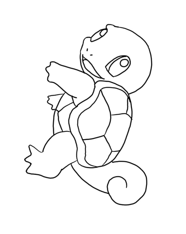 Desenho de Squirtle Imprimivel Pdf para Colorir e Pintar