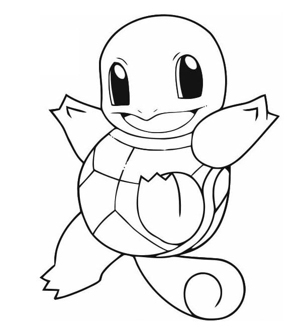 Desenho de Squirtle para Colorir Download e Pintar