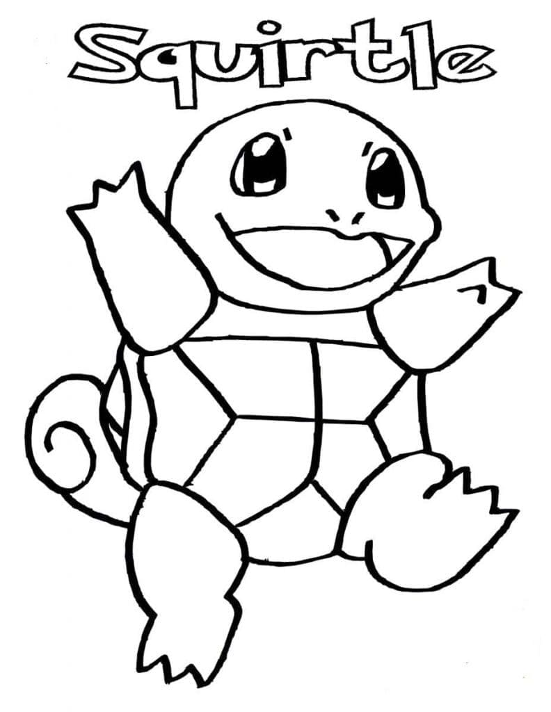 Desenho de Squirtle para Imprimir Download e Pintar