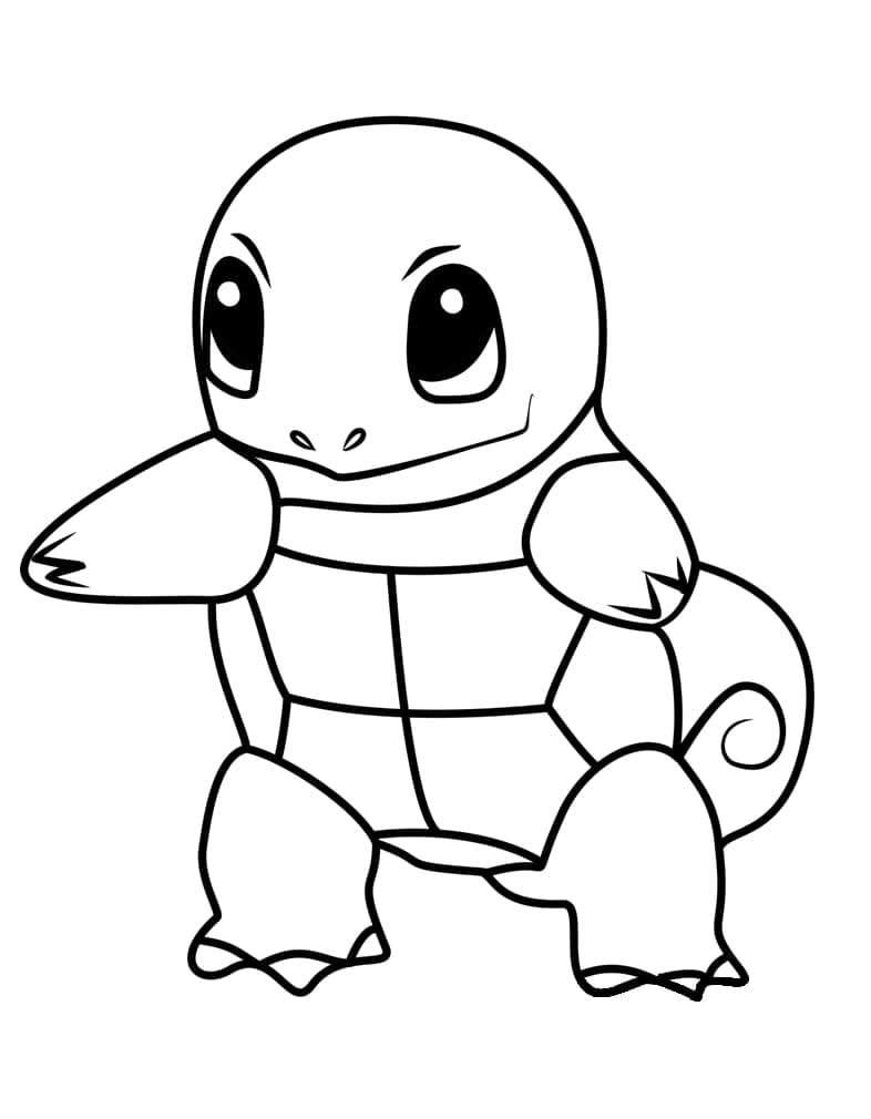 Desenho de Squirtle para Imprimir Pdf Grátis e Pintar