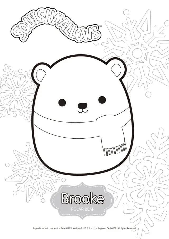 Desenho de Brooke Squishmallow para Colorir e Pintar
