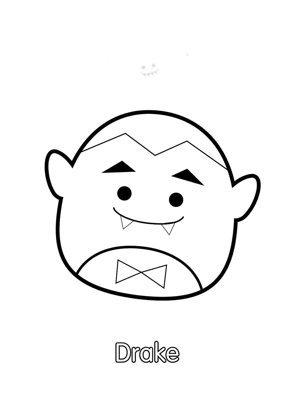 Desenho de Drake Squishmallow para Colorir e Pintar