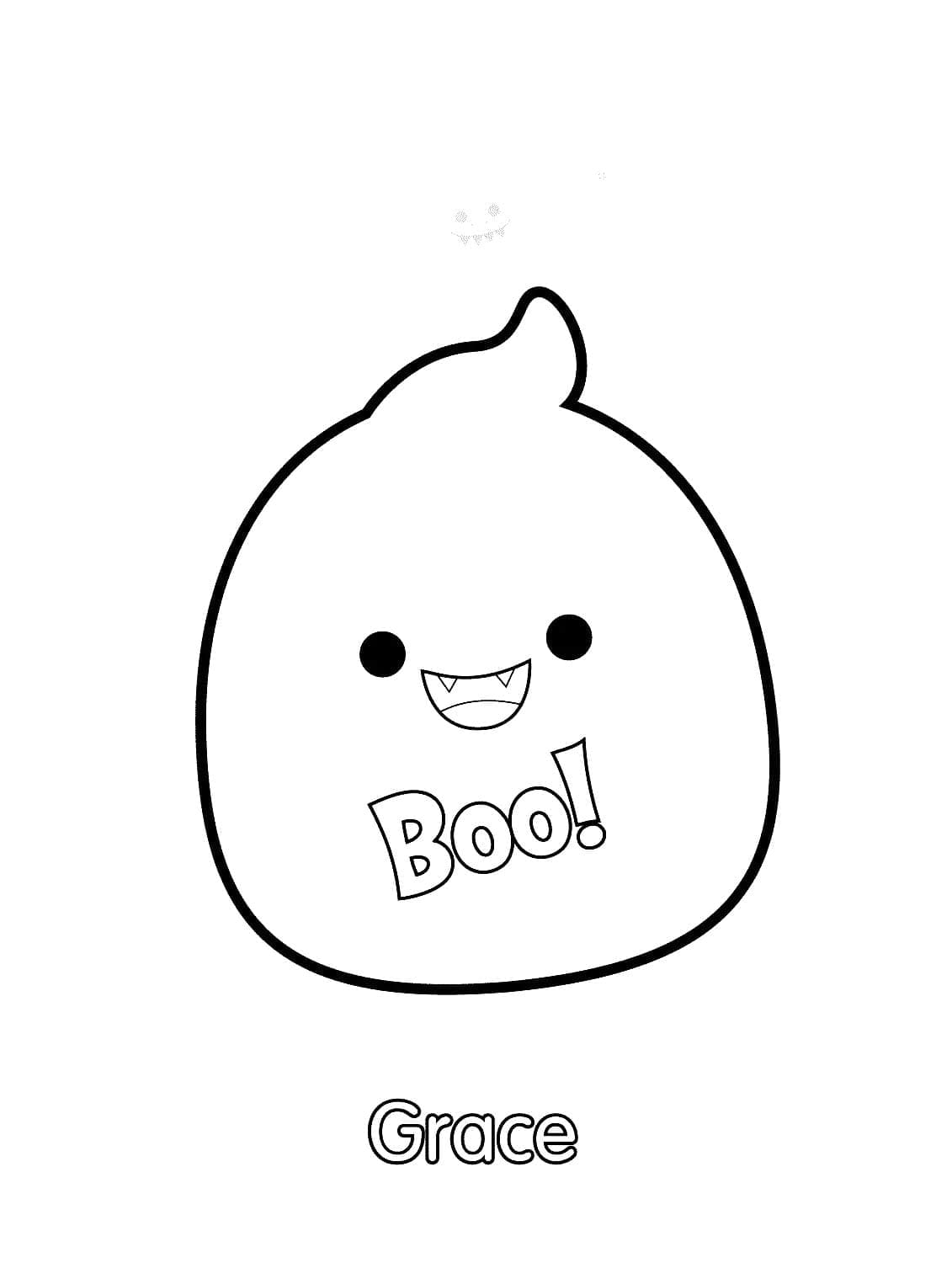 Desenho de Grace Squishmallow para Colorir e Pintar