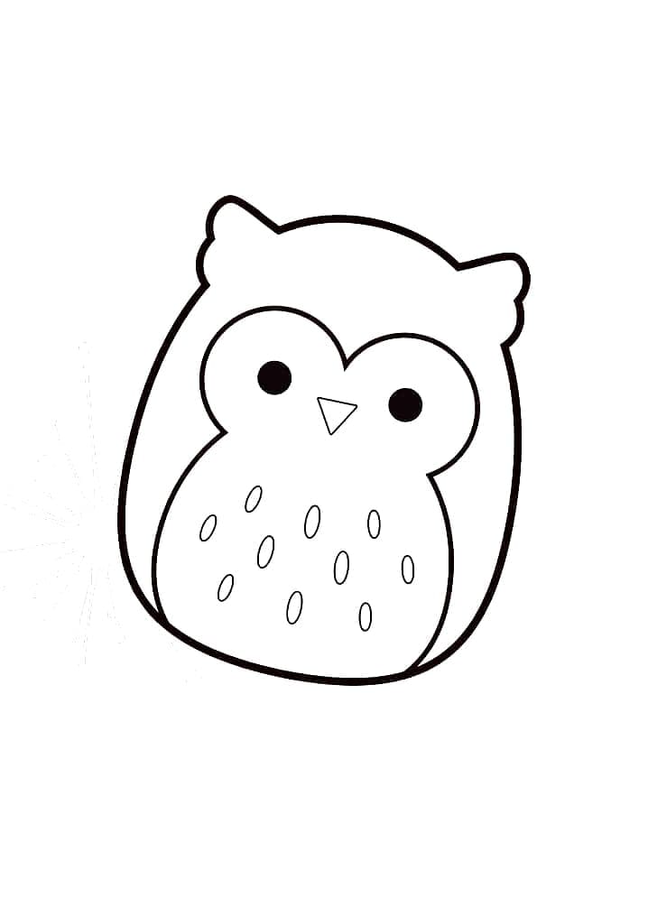 Desenho de Hoot de Squishmallow para Colorir e Pintar