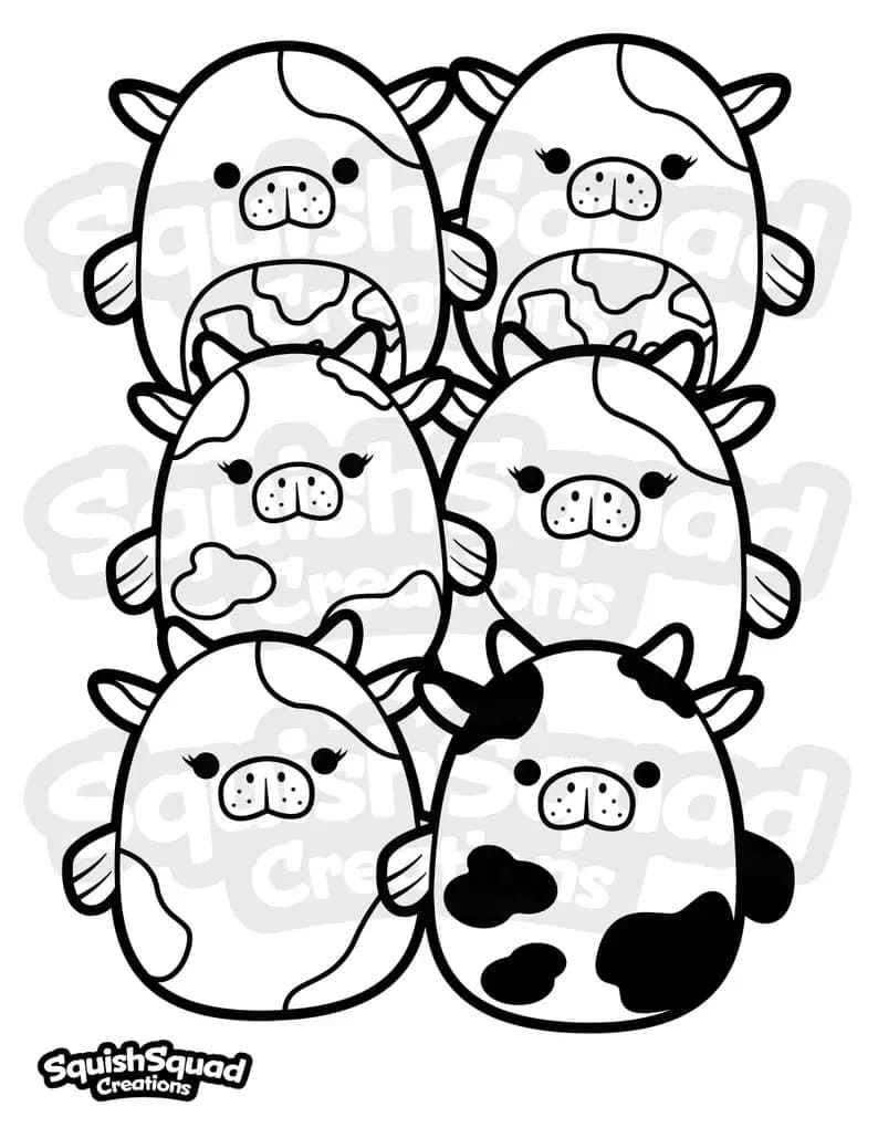 Desenho de Imagem de Squishmallow para Colorir e Pintar