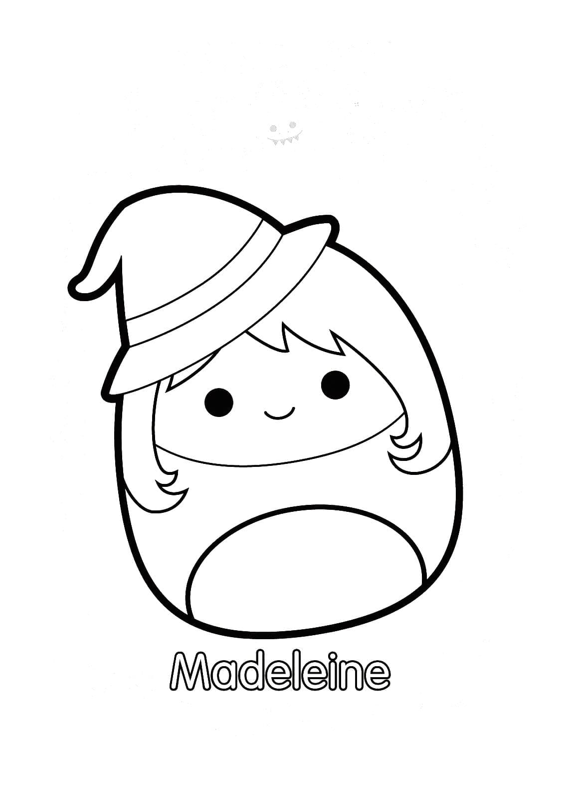 Desenho de Madeleine de Squishmallow para Colorir e Pintar