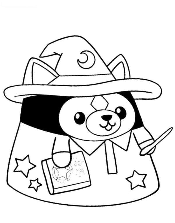 Desenho de Pintura de Squishmallow para Colorir e Pintar