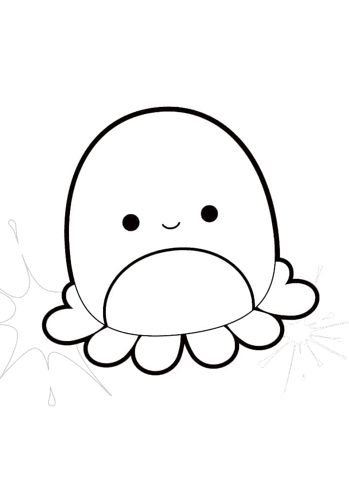 Desenho de Veronica de Squishmallow para Colorir e Pintar