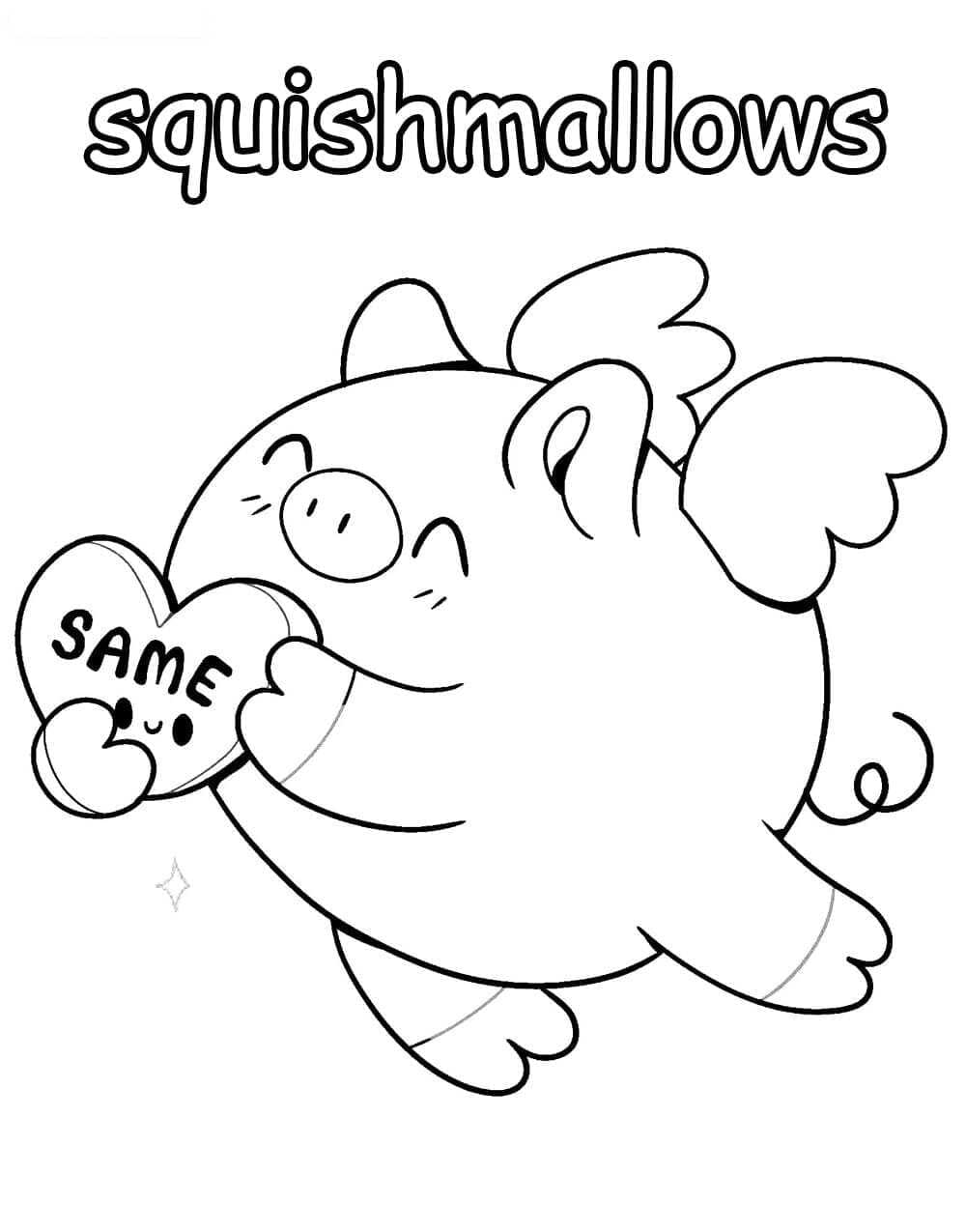 Desenho de Willow de Squishmallow para Colorir e Pintar