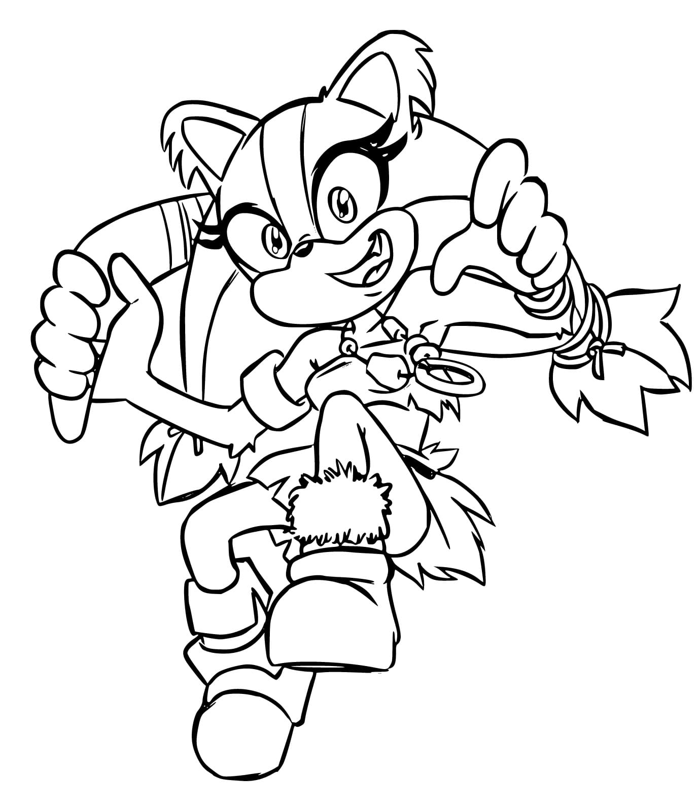 Desenho de Foto de Sticks The Badger para Colorir e Pintar