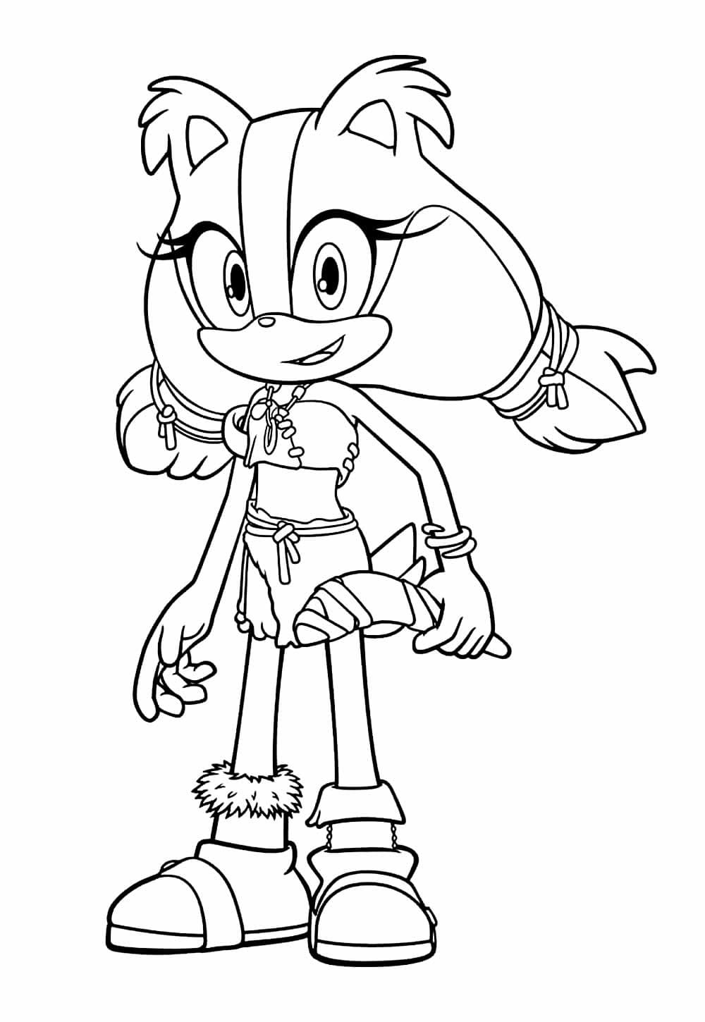 Desenho de Imagem de Sticks The Badger para Colorir e Pintar