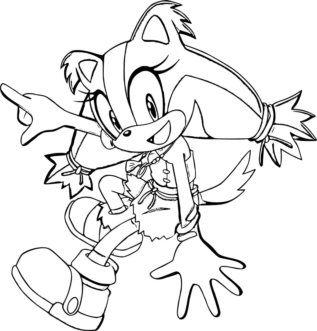 Desenho de Sticks The Badger Alegre para Colorir e Pintar