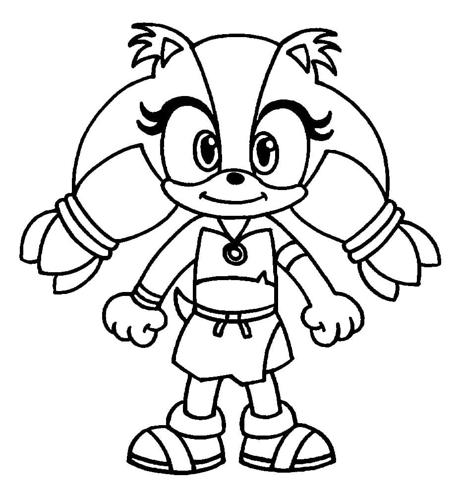 Desenho de Sticks The Badger Fofa para Colorir e Pintar