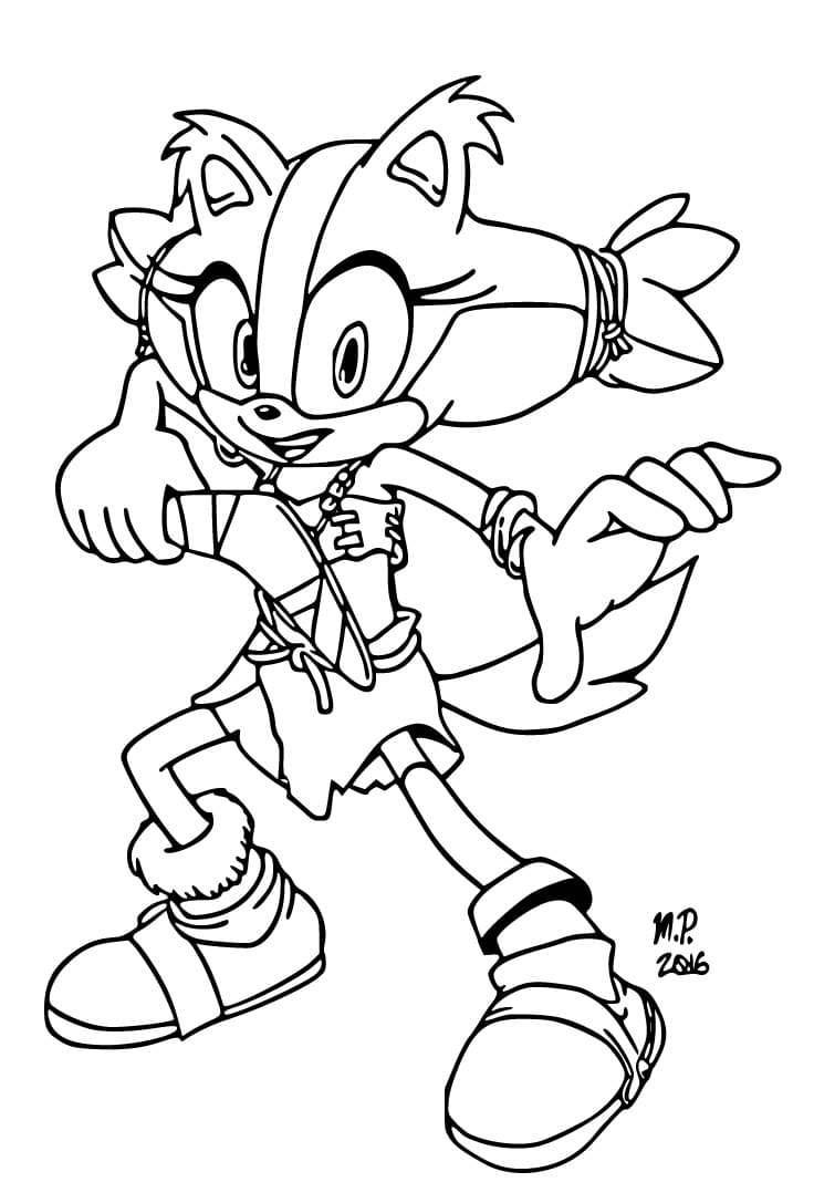 Desenho de Sticks The Badger Grátis para Crianças para Colorir e Pintar