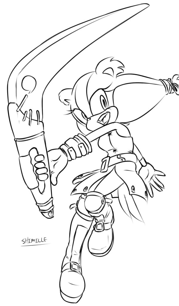 Desenho de Sticks The Badger Imprimivel Grátis para Colorir e Pintar