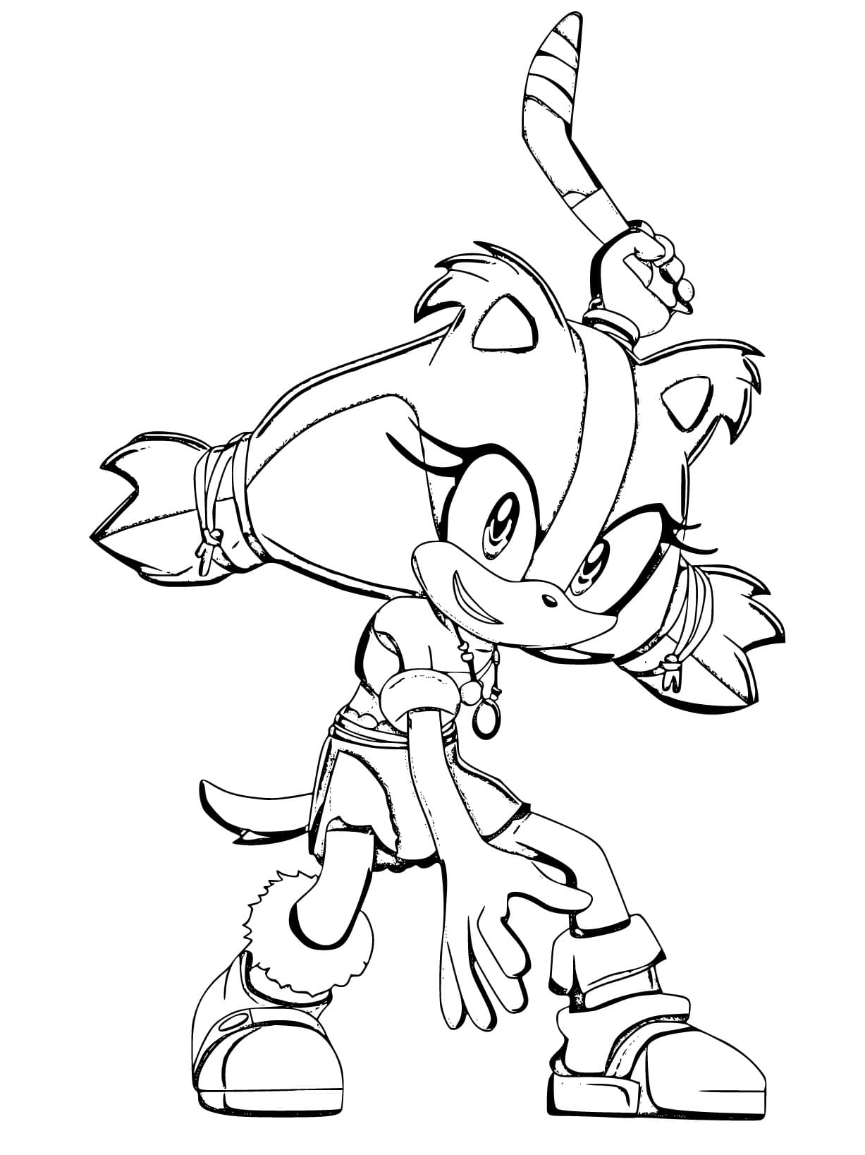 Desenho de Sticks The Badger Simpática para Colorir e Pintar