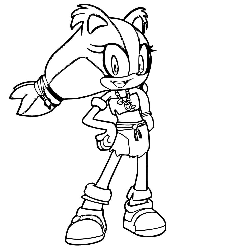 Desenho de Sticks The Badger Sorridente para Colorir e Pintar