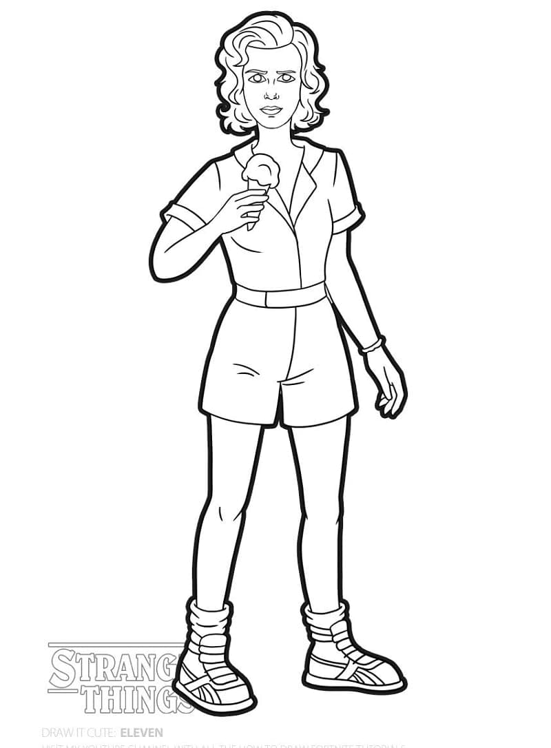Desenho de Stranger Things para Colorir Online Pdf e Pintar