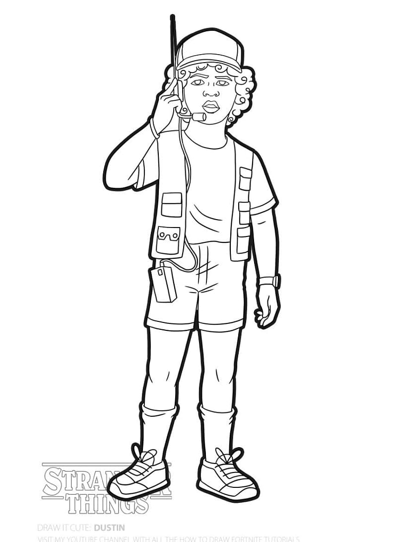 Desenho de Stranger Things para Colorir Pdf e Pintar