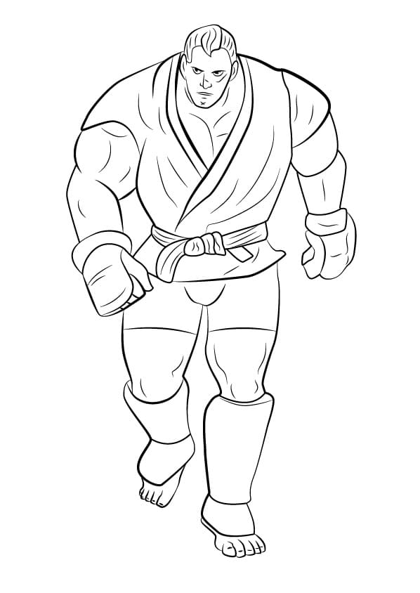 Desenho Abel Street Fighter para Colorir e Pintar