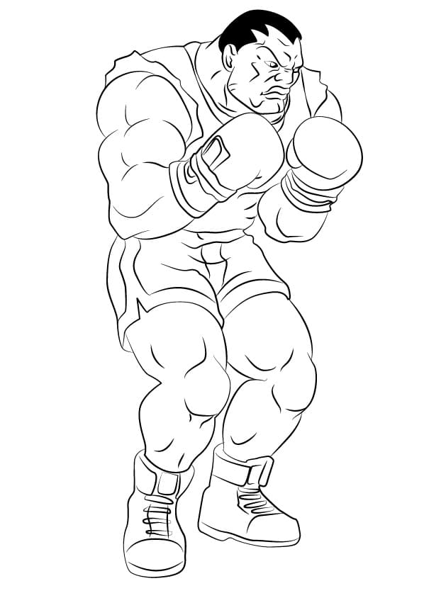 Desenho Balrog Street Fighter para Colorir e Pintar