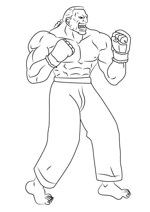 Desenho Dee Jay Street Fighter para Colorir e Pintar