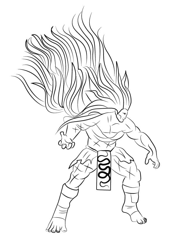 Desenho Necalli Street Fighter para Colorir e Pintar