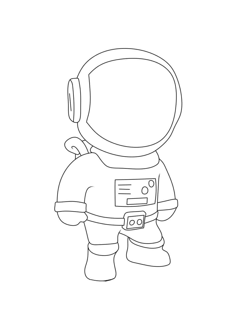 Desenho de Astronauta Stumble Guys para Colorir e Pintar