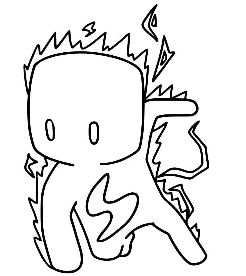 Desenho de Bolt Stumble Guys para Colorir e Pintar