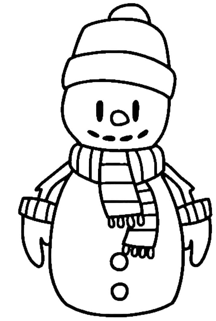 Desenho de Boneco de Neve Stumble Guys para Colorir e Pintar