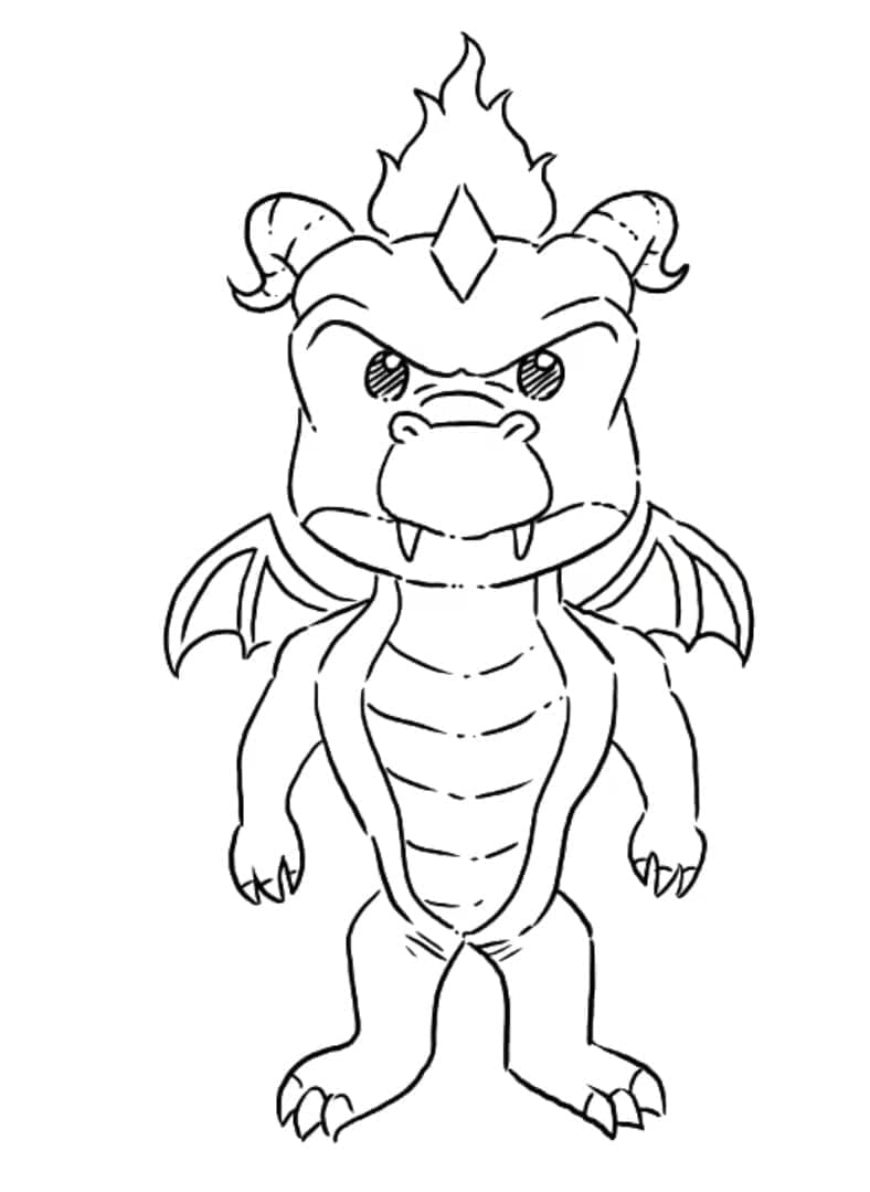 Desenho de Inferno Dragon Stumble Guys para Colorir e Pintar