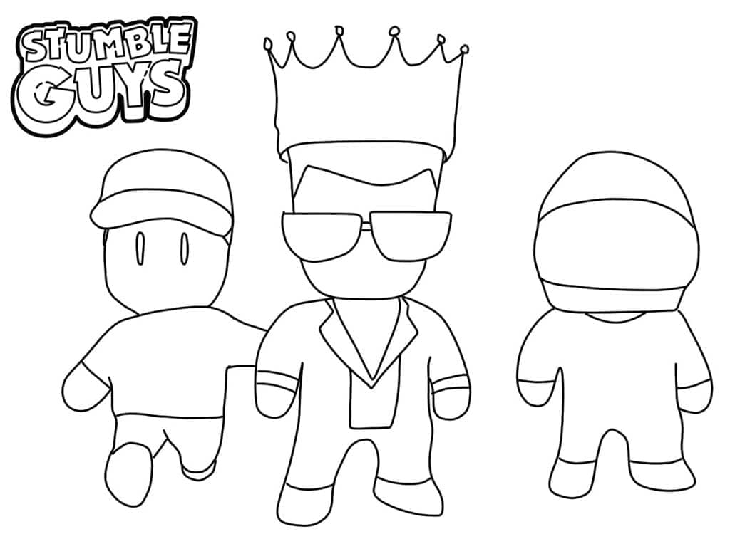 Desenho de Personagens de Stumble Guys para Colorir e Pintar