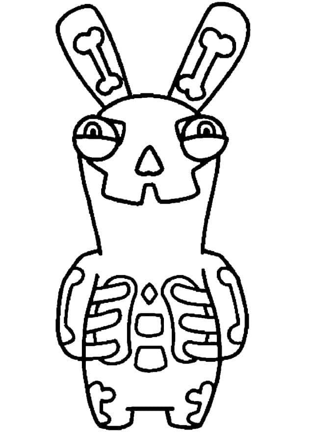 Desenho de Skeleton Rabbid Stumble Guys para Colorir e Pintar