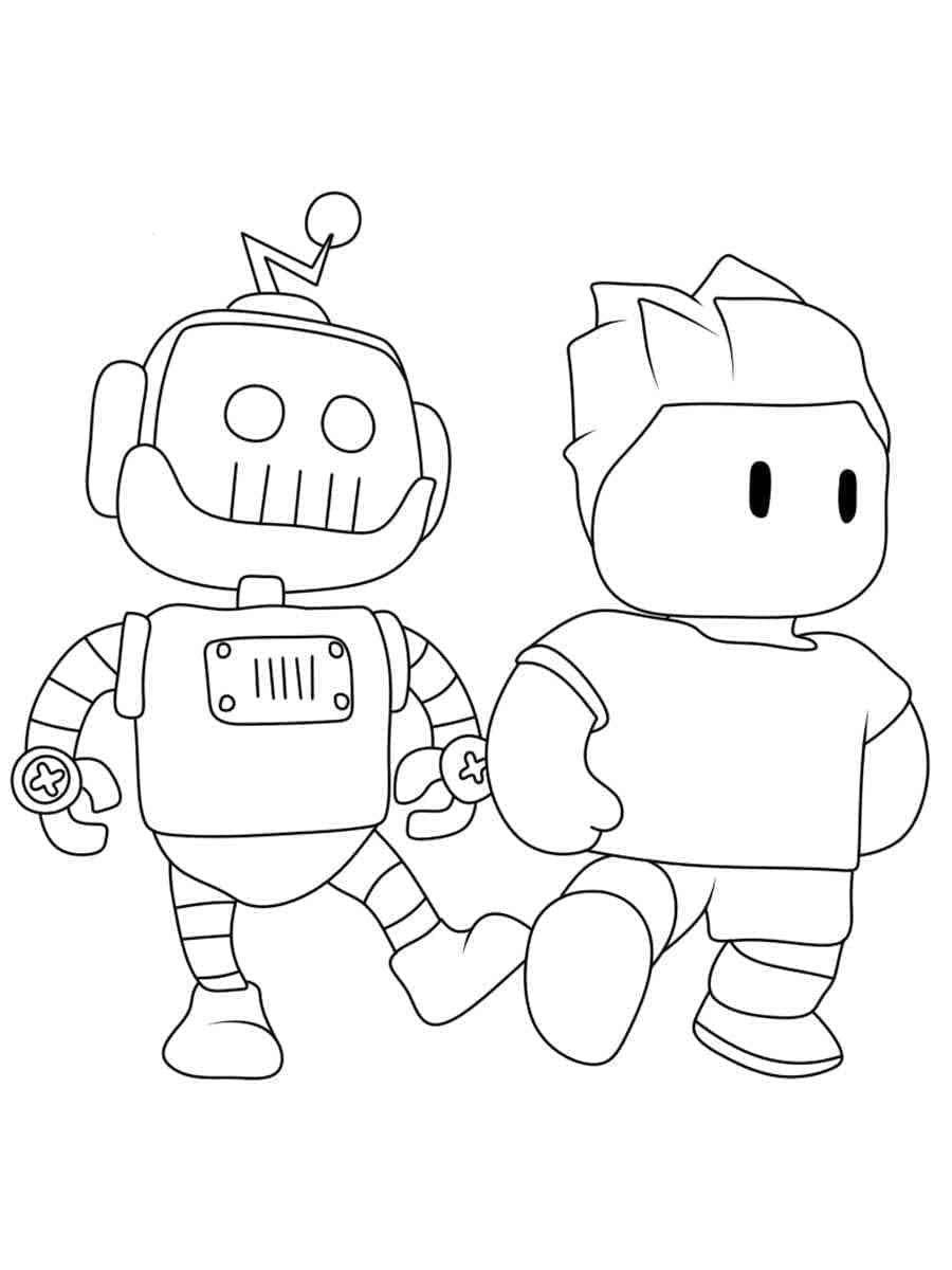 Desenho de Stumble Guys Grátis para Crianças para Colorir e Pintar