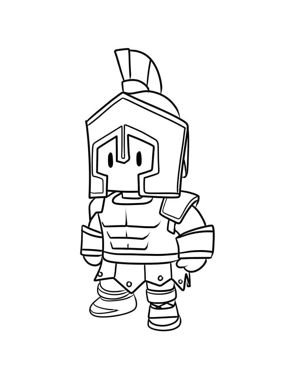 Desenho de Stumble Guys Imprimivel para Colorir e Pintar