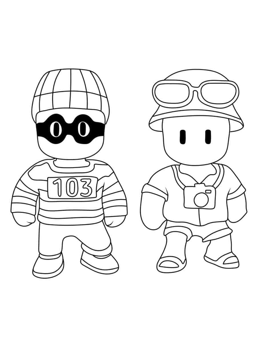 Desenho de Stumble Guys para Crianças para Colorir e Pintar