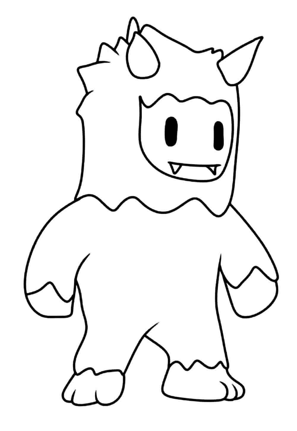 Desenho de Stumble Guys Videojogo para Colorir e Pintar