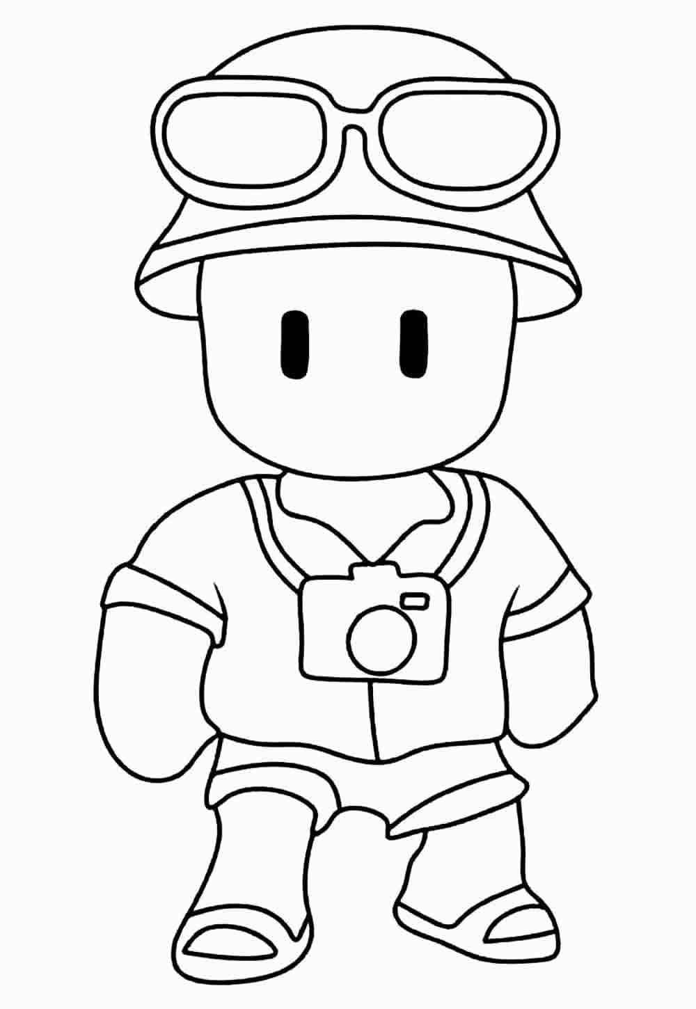 Desenho de Vídeo Game Stumble Guys para Colorir e Pintar