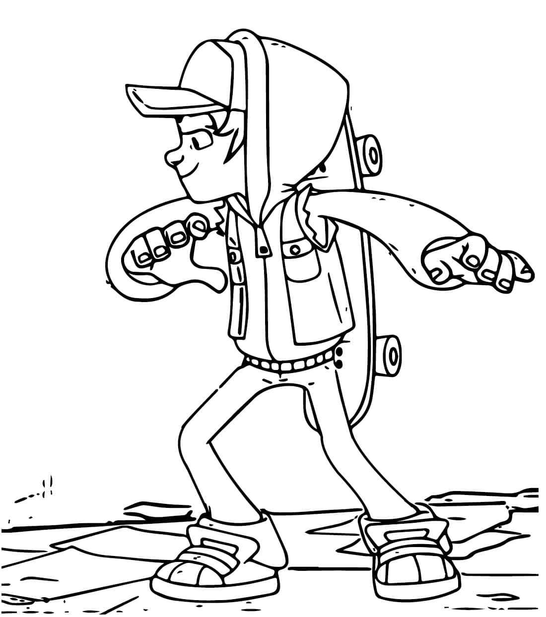 Desenho de Imprimivel Jogo Subway Surfers para Colorir e Pintar
