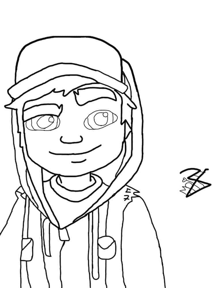 Desenho de Jake de Subway Surfers para Colorir e Pintar