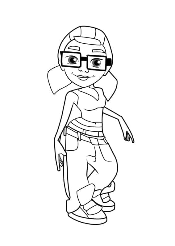 Desenho de Tricky de Subway Surfers para Colorir e Pintar